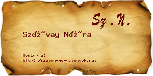 Szávay Nóra névjegykártya